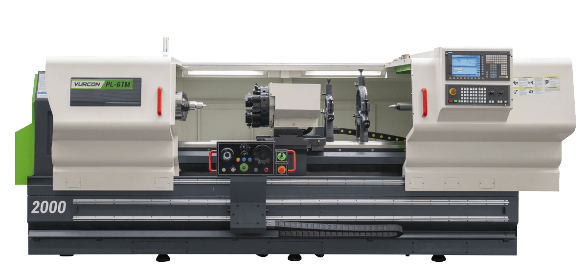Torno cnc de bancada paralela con herramienta motorizada Vurcon PL-61Mx2000